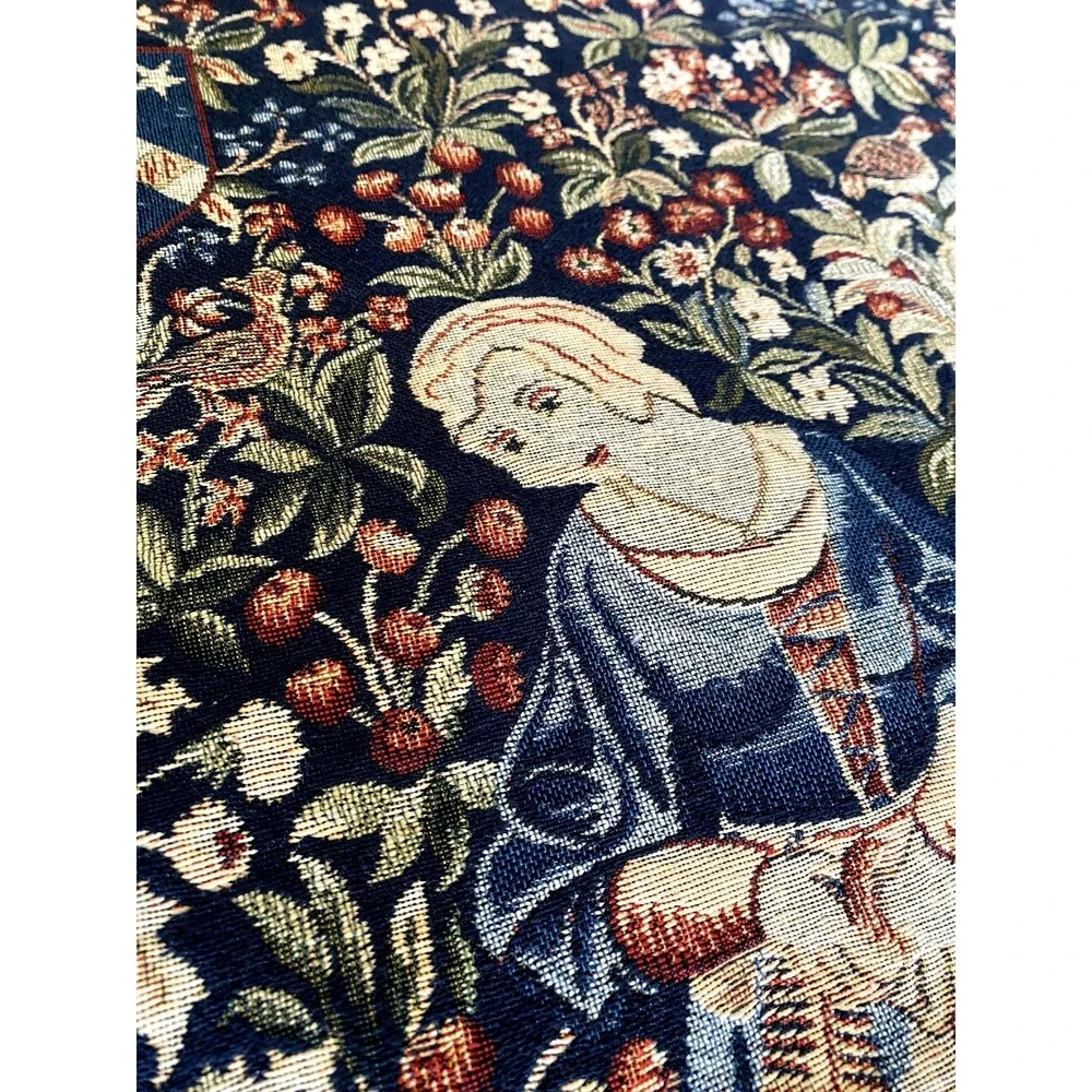 Lot 2 Craye Tapestry Tapisseries Lion Flandres France French Carder Sheep 24 x18